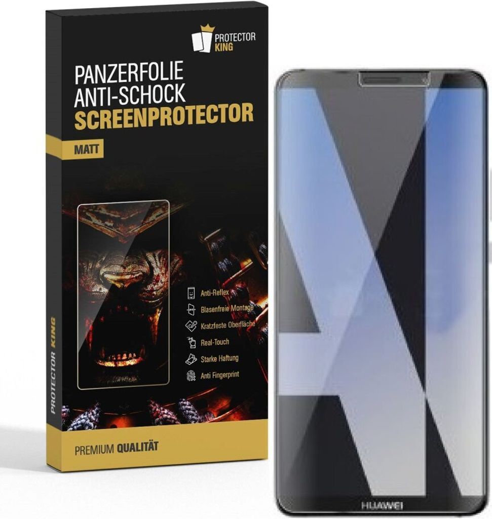 2x Panzerfolie für Huawei Mate 10 ANTI-SCHOCK Displayfolie Schutzfolie MATT