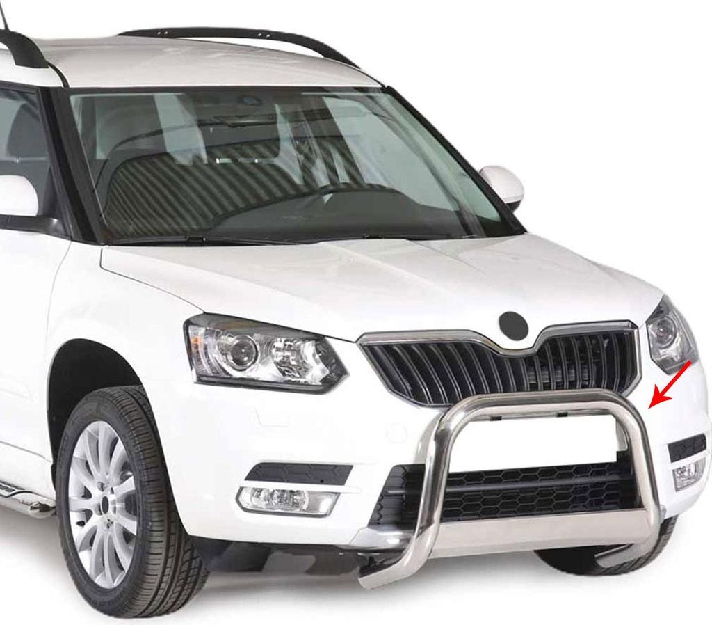 Frontbügel Frontschutzbügel für Skoda Yeti 2014-2017 ø63mm Stahl Silber Schutz