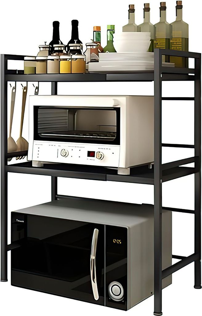 Standregal Mikrowellen Regal 3-stufiges Mikrowellenständer Produktbild 