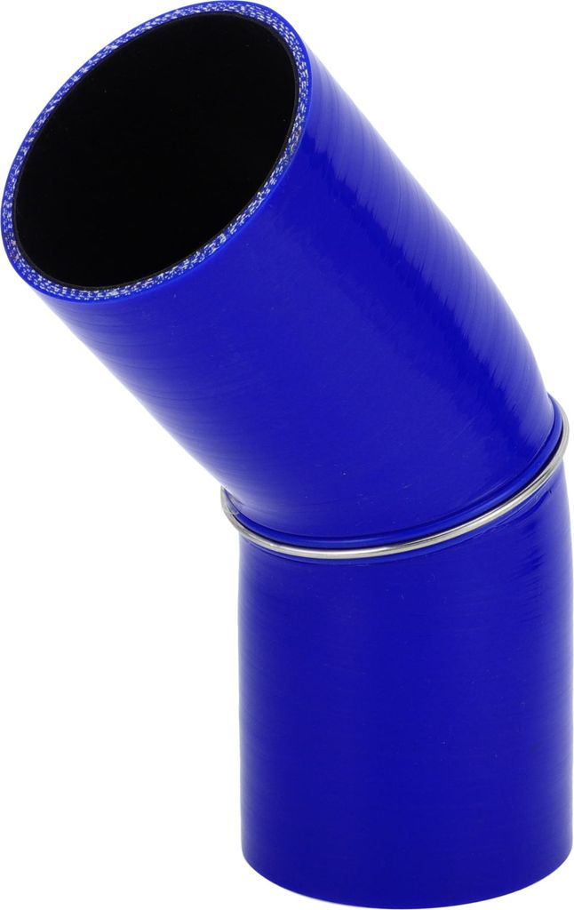 1 Stück 83mm/3,27" ID 120mm/4,72" Länge 45 Grad Blau Schwarz Auto Silikonschlauch Kühlmittelschlauch Universal.