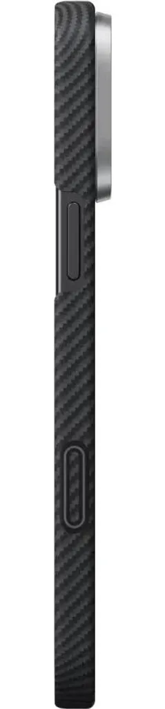 Protection iPhone 16 Pro anti-rayures en aramide véritable Noir/Gris - 3