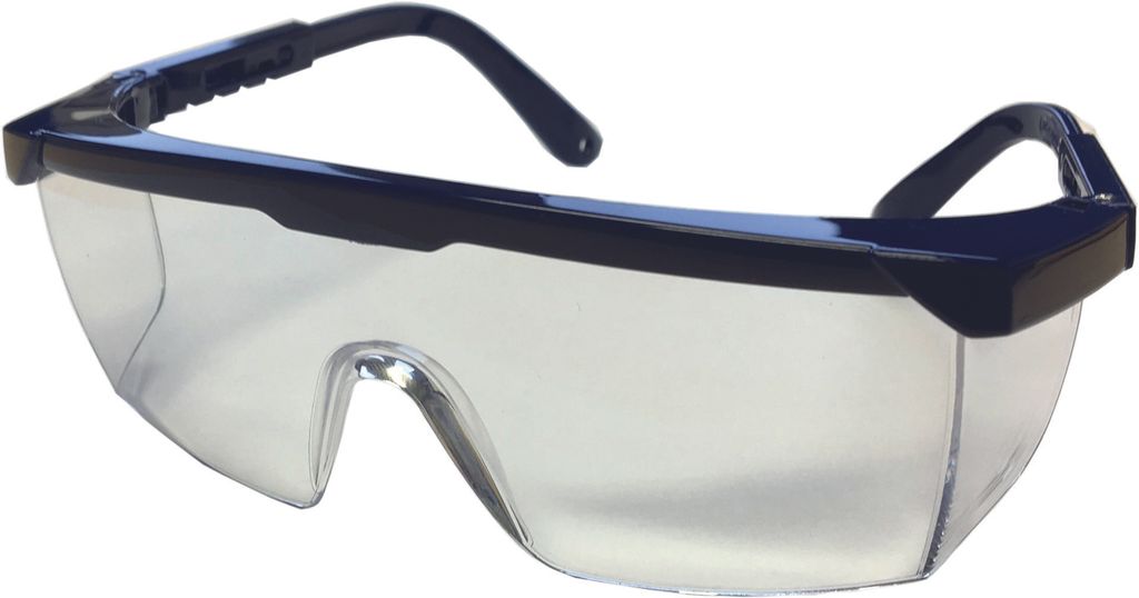 WEMAG Einscheiben-Schutzbrille "classic" farblos, blau Produktbild 