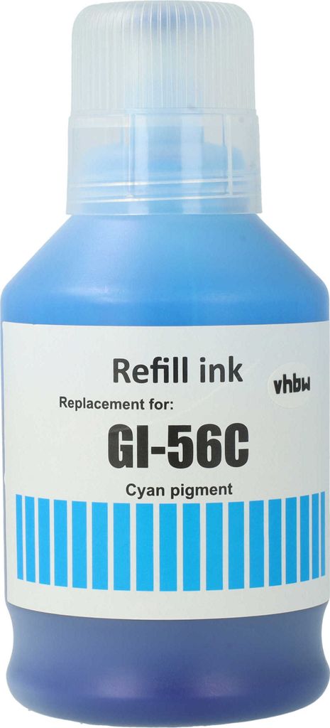 vhbw Nachfülltinte kompatibel mit Canon MAXIFY GX 7050/X, GX 7055 Drucker - Refilltinte Cyan, Pigmentiert, 135ml