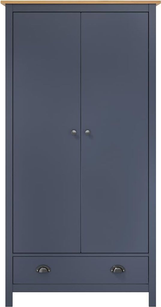 vidaXL Garderobekast met 2 deuren, Hill grijs, 89x50x170 Productafbeelding 