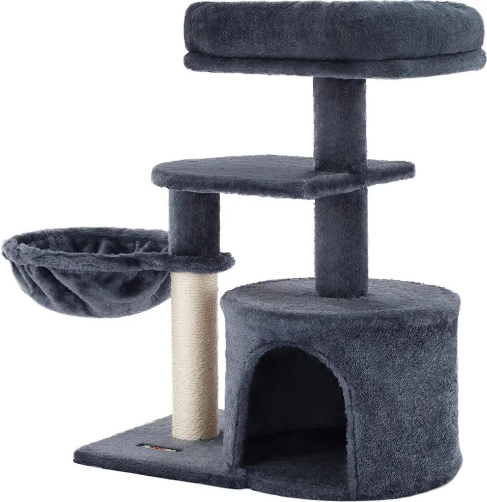 Petit arbre à chat stable 68cm gris clair pour protéger vos meubles