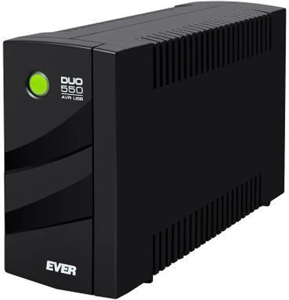 Onduleur monophasé EVER DUO 550 VA avec régulateur de tension AVR