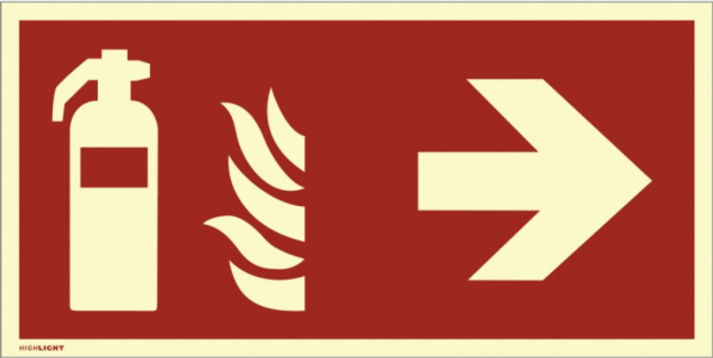 Dreifke Kombischild Feuerlöscher rechts ISO 7010, Kunststoff, nachl.,160-mcd...