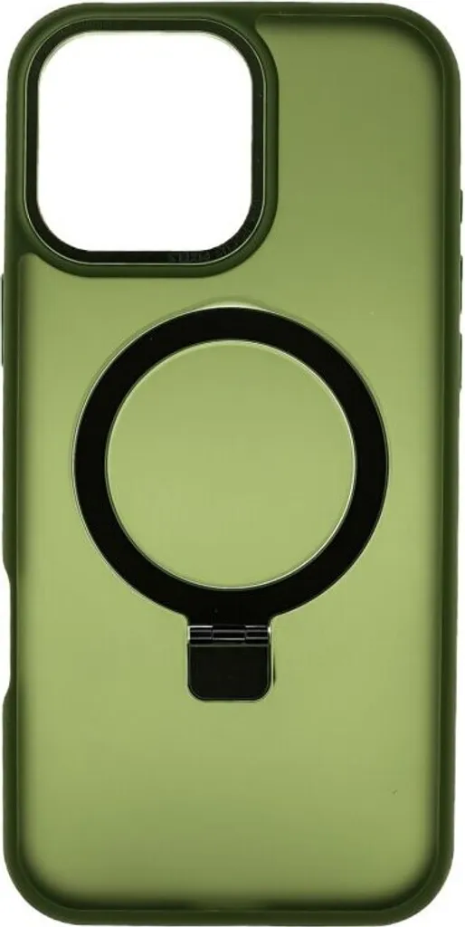 Custodia Essenziale iPhone 16 Plus Verde: MagSafe e Anello Smart