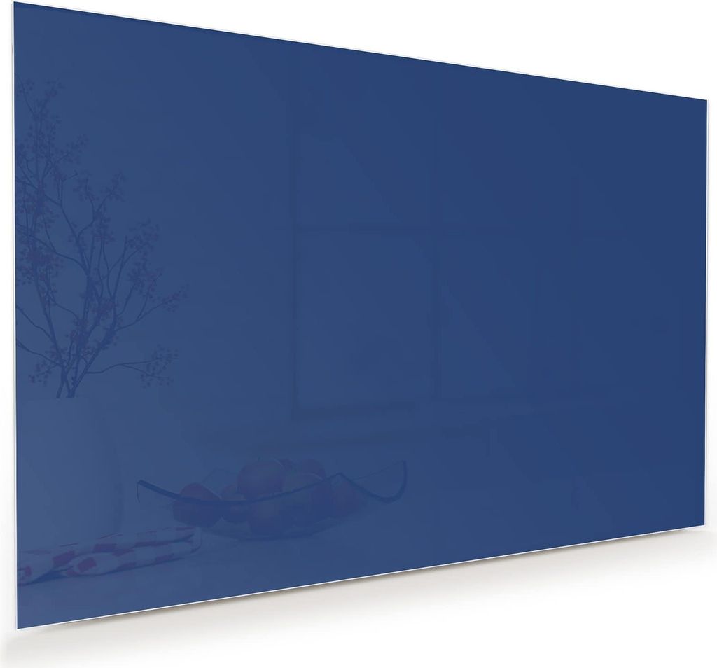 Glasbild 120x80cm in XXL für Wohnzimmer, Schlafzimmer Motiv Marineblauer Hintergrund III