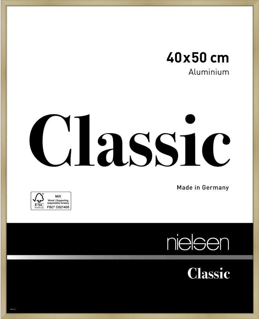 nielsen Aluminium Bilderrahmen Classic, 40x50 cm, Gold Matt