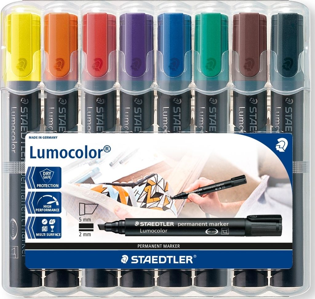 Permanentmarker Lumocolor Aufstellbox VE=5x8 Stück