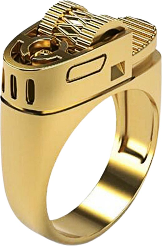 Herren-Modering, personalisierter Reif aus Legierung, glänzender Schmuck, Geschenk