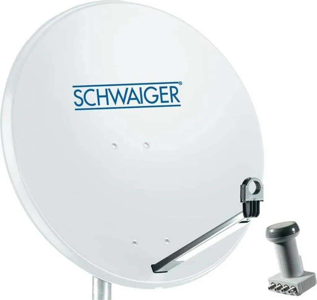 Réception Satellite Multi-TV avec Parabole 80 cm et LNB 4 Sorties Gris