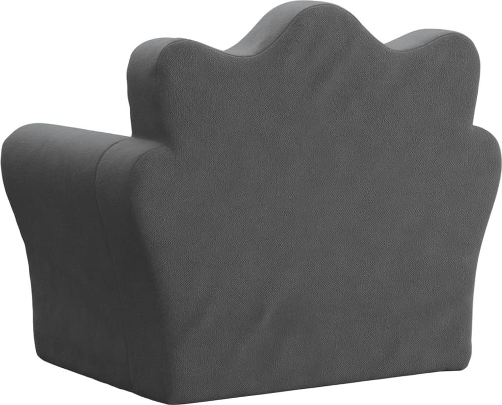 vidaXL Schlafsofa für Kinder Anthrazit Weich Plüsch Produktbild 1