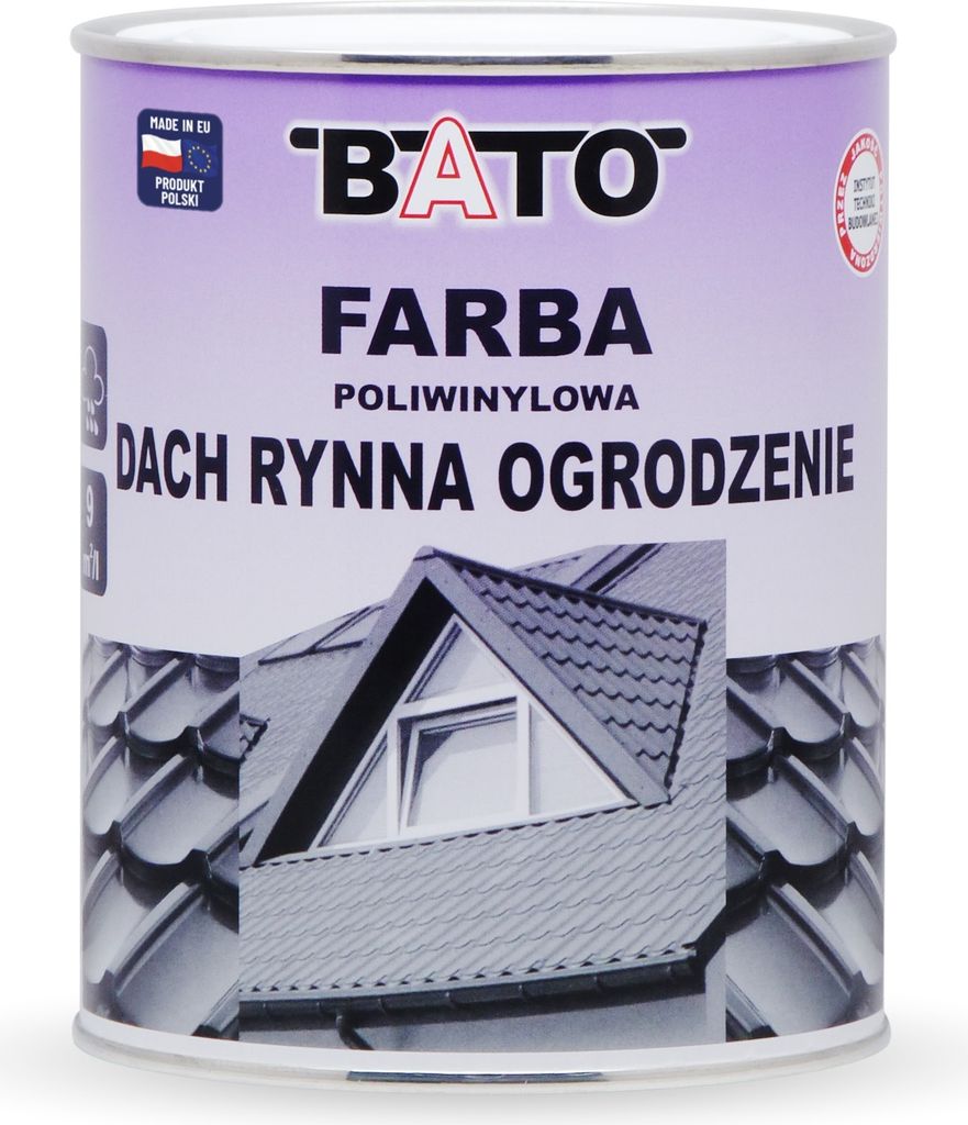 Farba Poliwin.dach Rynna Ogrodz. Czarna Ral 9005 0,8L Zdjęcie produktu 