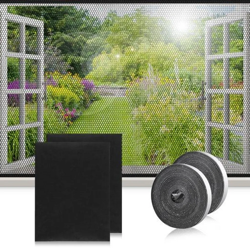 Filet Anti-insectes pour Fenêtre 130 x 150 cm Découpable - Pack de 2
