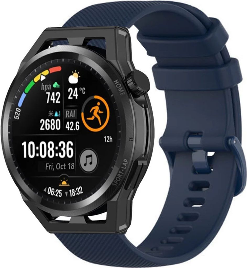 Strap-it Huawei GT Luxus Armband Silikon (Dunkelblau)