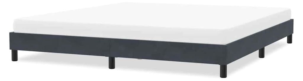 Bettgestell ohne Matratze in Dunkelgrau 200x210 cm aus Samt