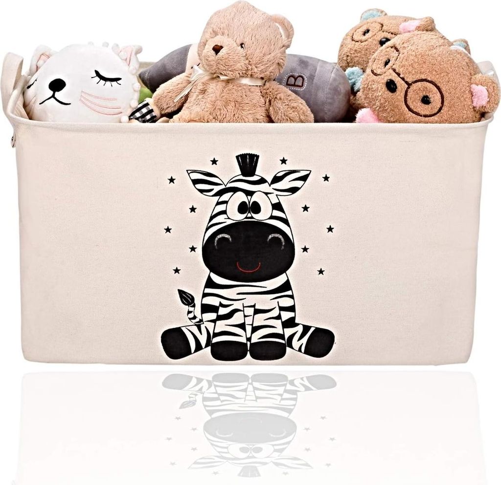 Rechteckige Kinderspielzeugbox mit Deckel - Faltbare Aufbewahrungsbox - Große Spielzeugkiste für Kinder - Platzsparender stabiler Stoff