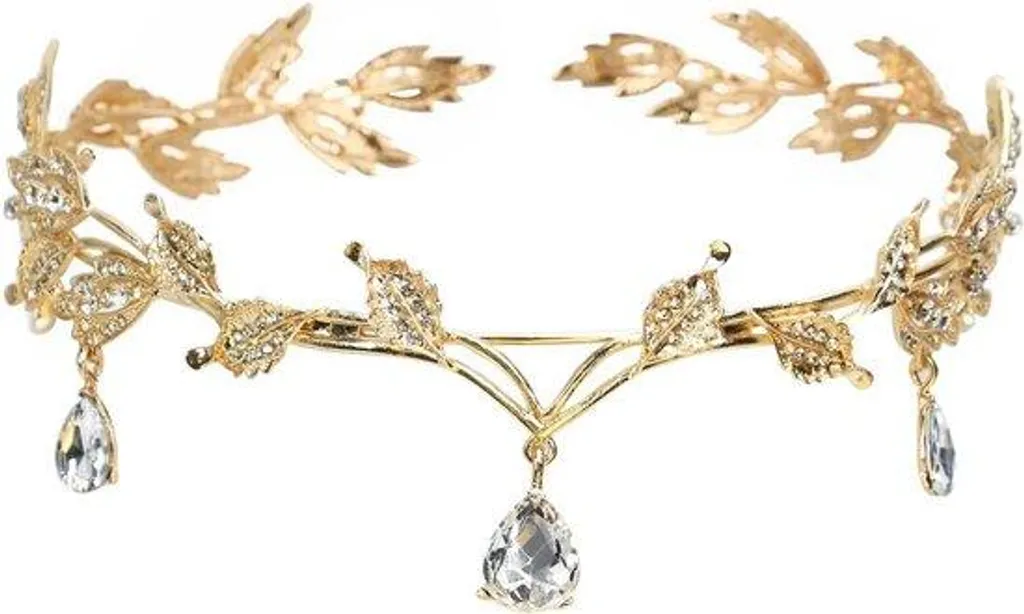 Accessoire Cheveux Mariage et Fête - Diadème de Mariée Cristal et Or