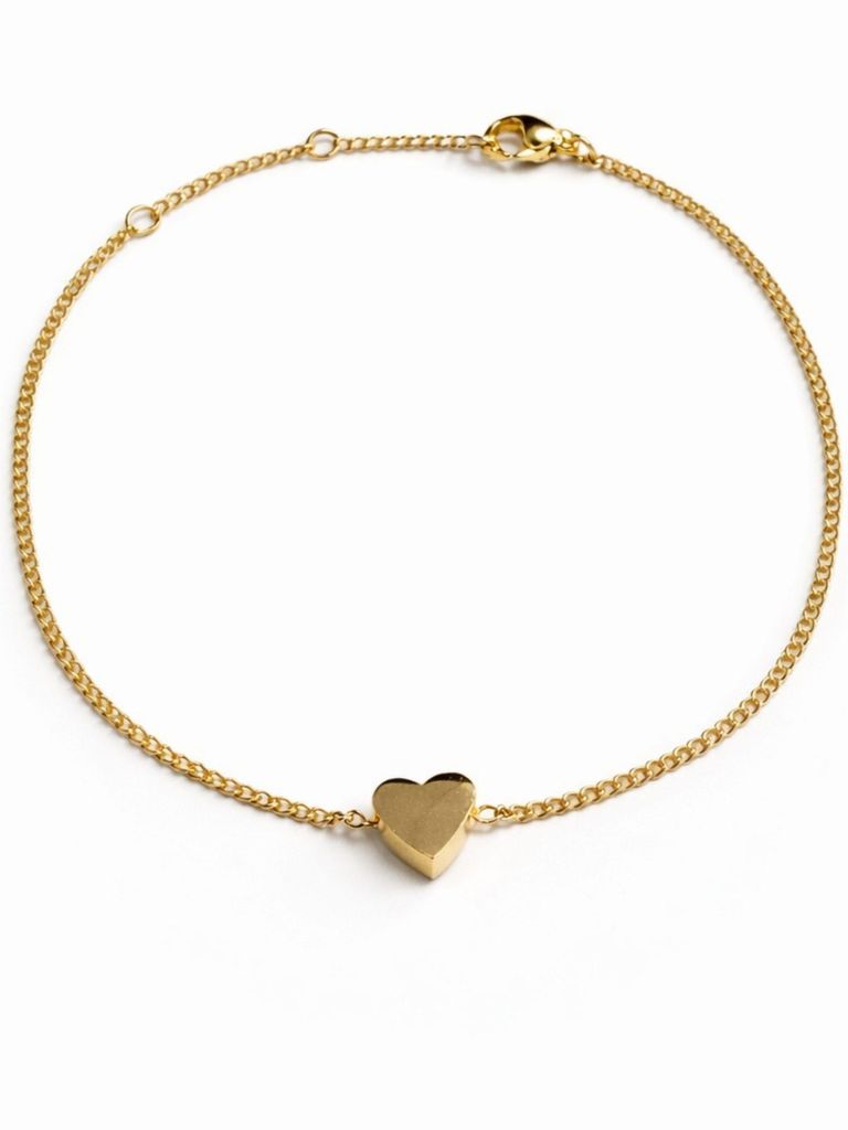 S&T DESIGN Edelstahlarmband Damen Armband Schmuck mit Herz-Anhänger Edelstahl 18K vergoldet Silber (Set, 1-tlg., Inkl. Geschenkbox), Armkette