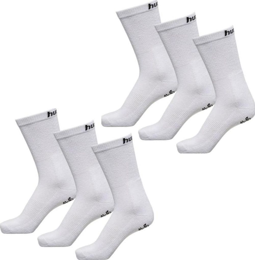 Hummel Sportsocken Basic 6er Pack Socks - 205603, Farbe:Weiß, Accessoires:36-40