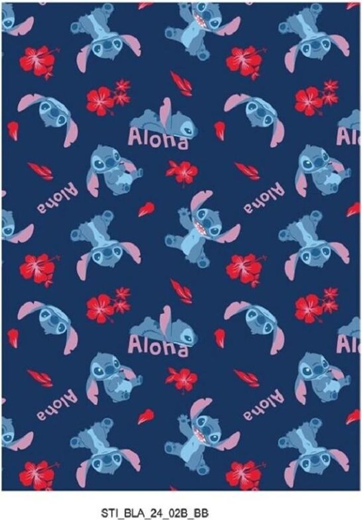 Disney Stitch Korallenrote Decke 110x140cm