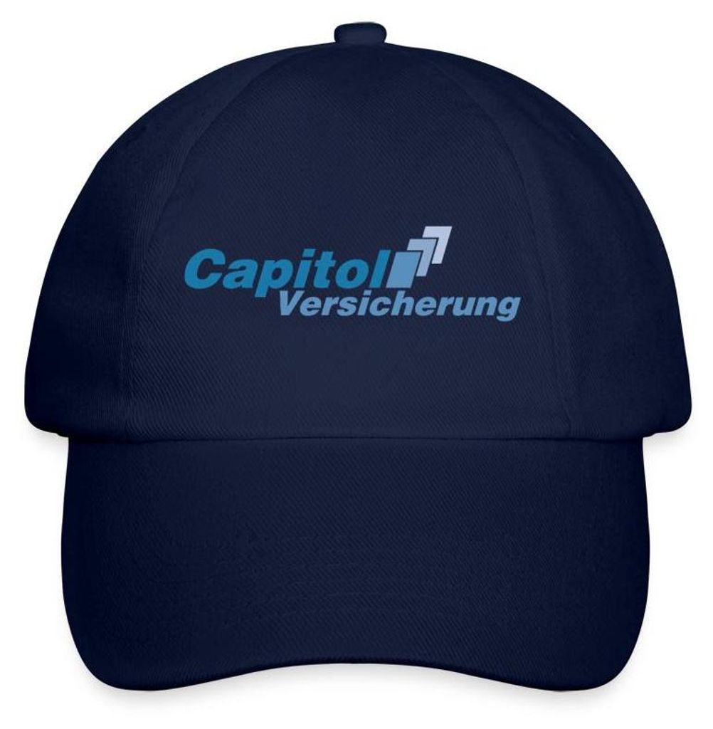 Spreadshirt Stromberg Logo Capitol Versicherung Baseballkappe, One size, Blau/Blau