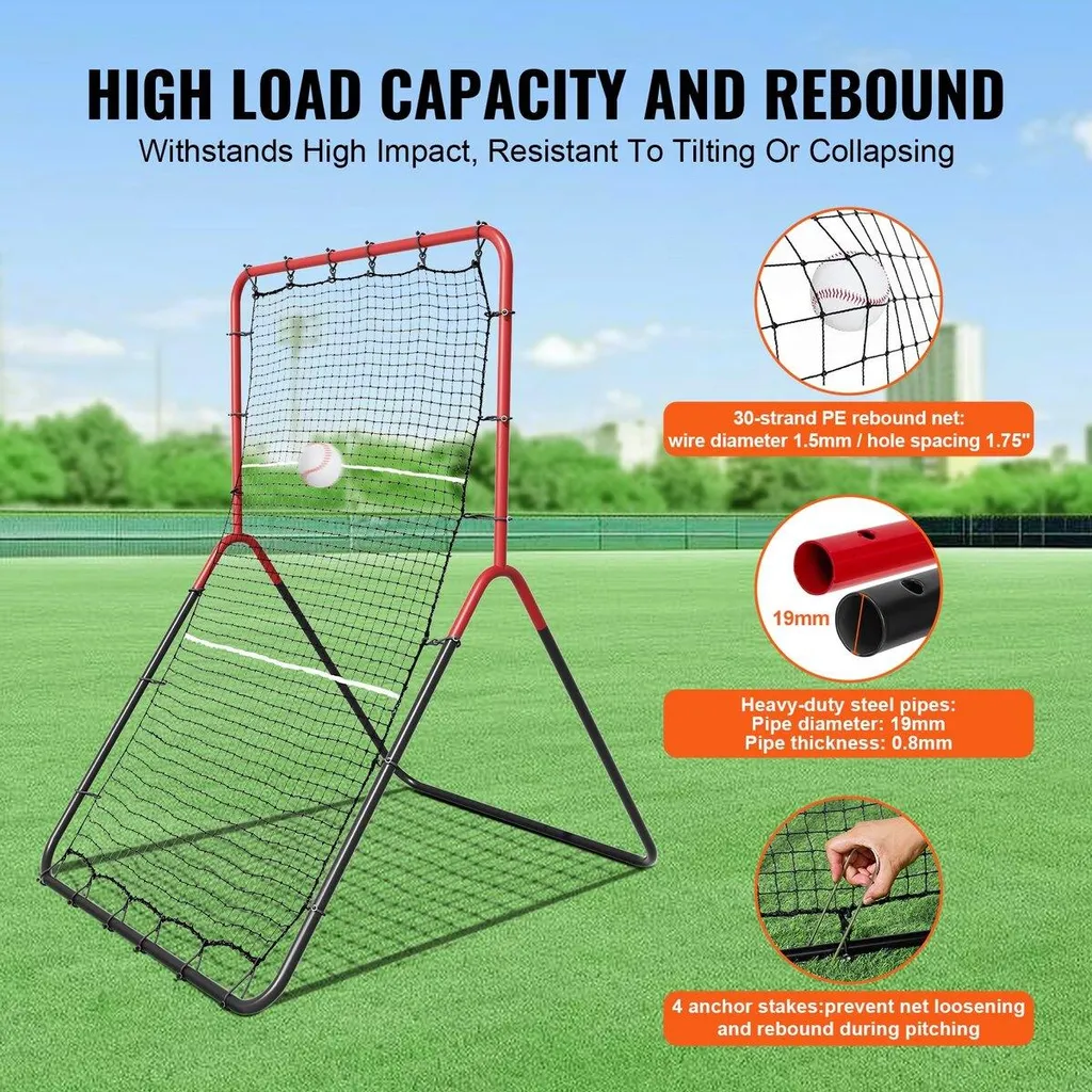 Mur de Rebond de Baseball Professionnel 3-Way Trainer pour Entraînement
