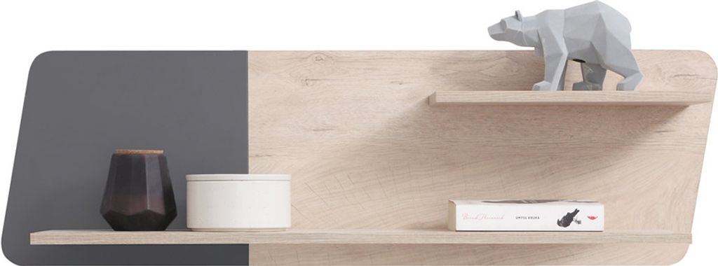 Jugendzimmer Wandboard in Eiche mit anthrazit DIAMANTE-133