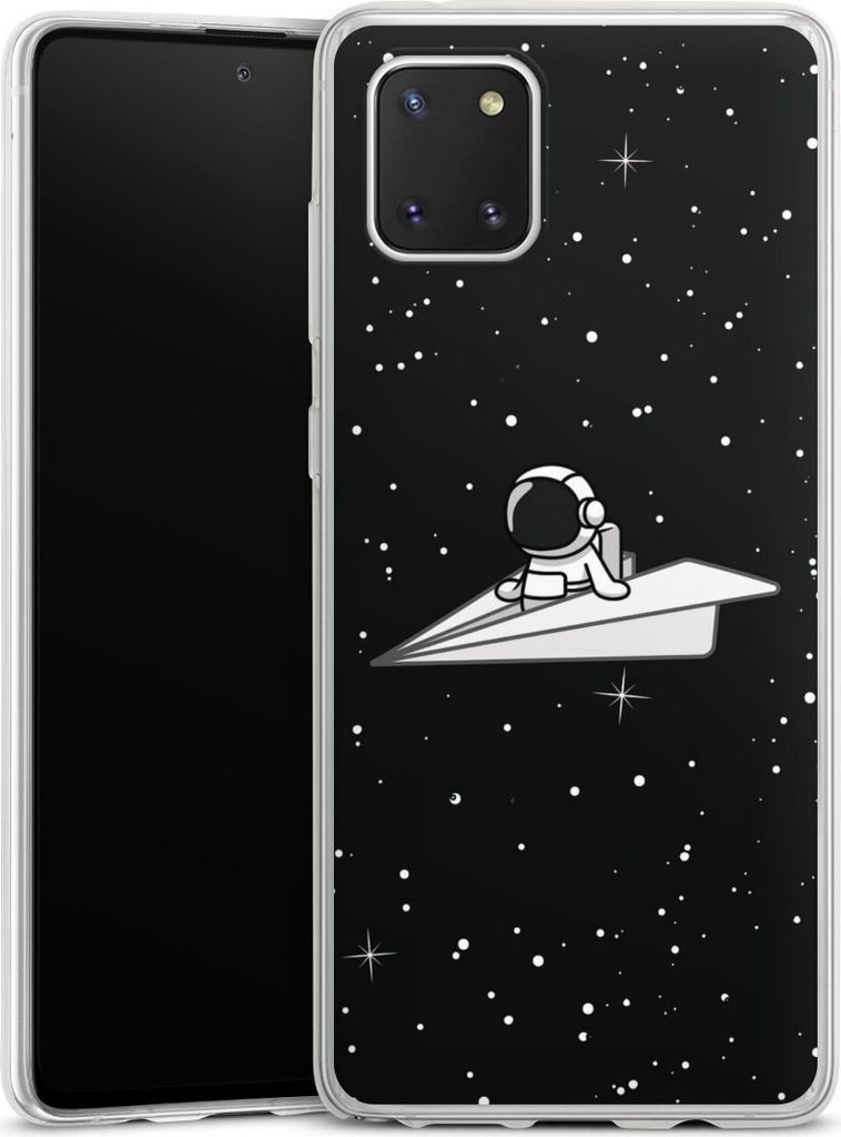 DeinDesign Slim Hülle für Samsung Galaxy Note 10 lite Silikon Case Ultra Dünn Handyhülle Astronaut Comic Papier