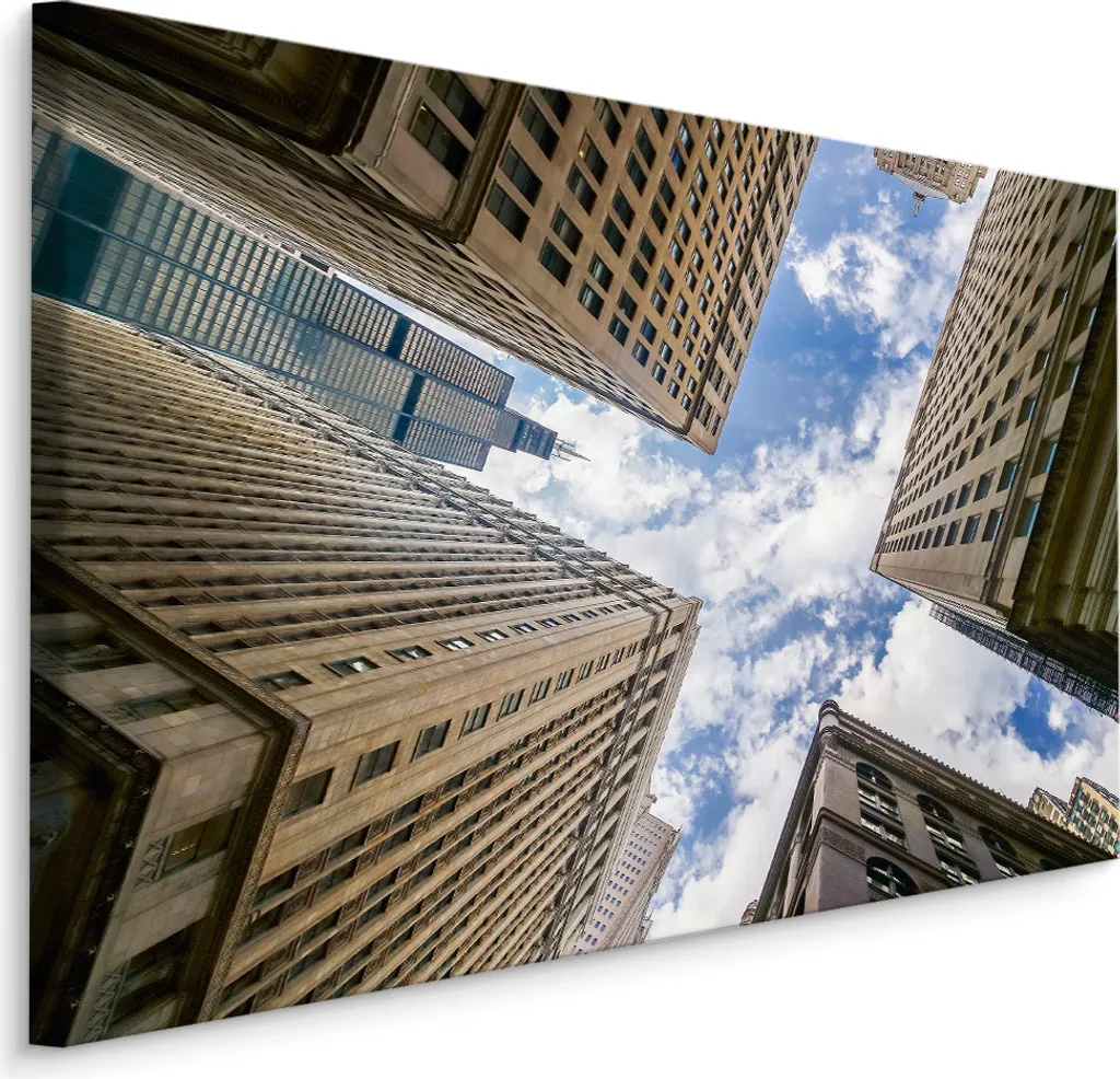 Carta da Parati Skyline Città 100x70 - Emozione Urbana su Tela