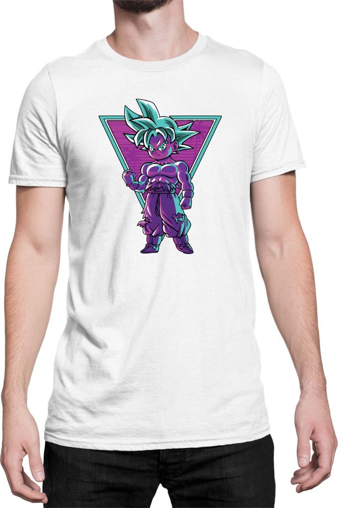 Herren T-Shirt Dragon Anime Manga Ball Z Retro Goku, Man 2XL / Weiß