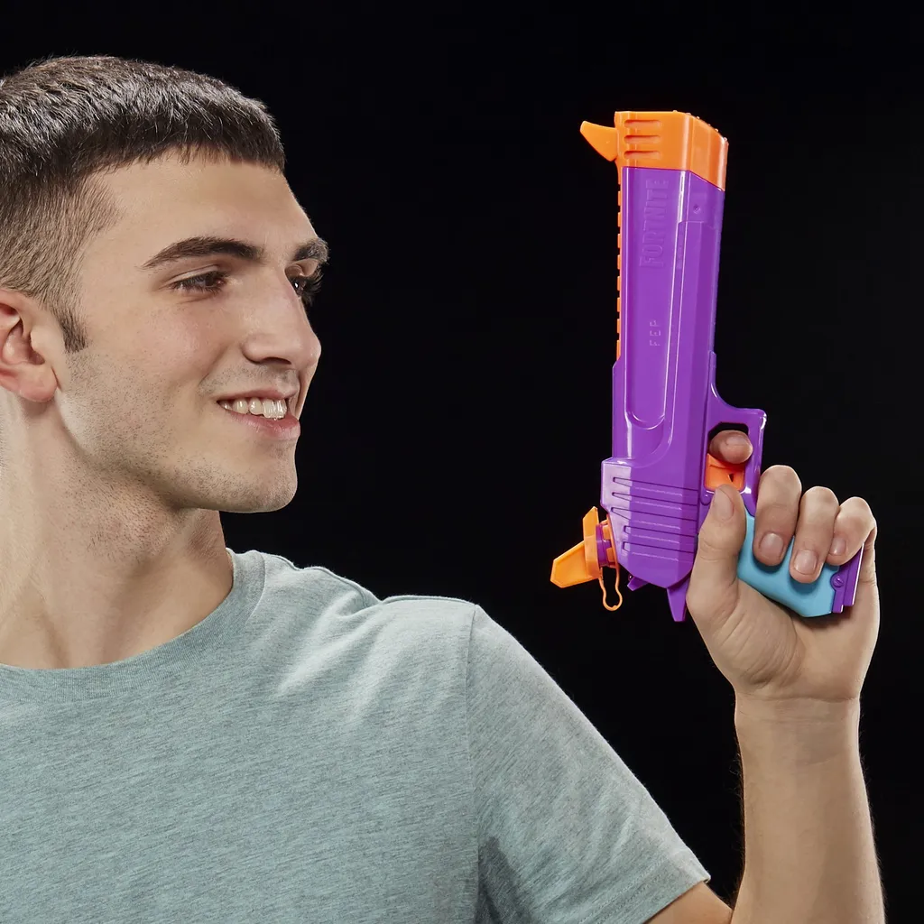 Pistolet à eau Nerf Fortnite HC-E - Canon à main bleu et gris - Été - 3