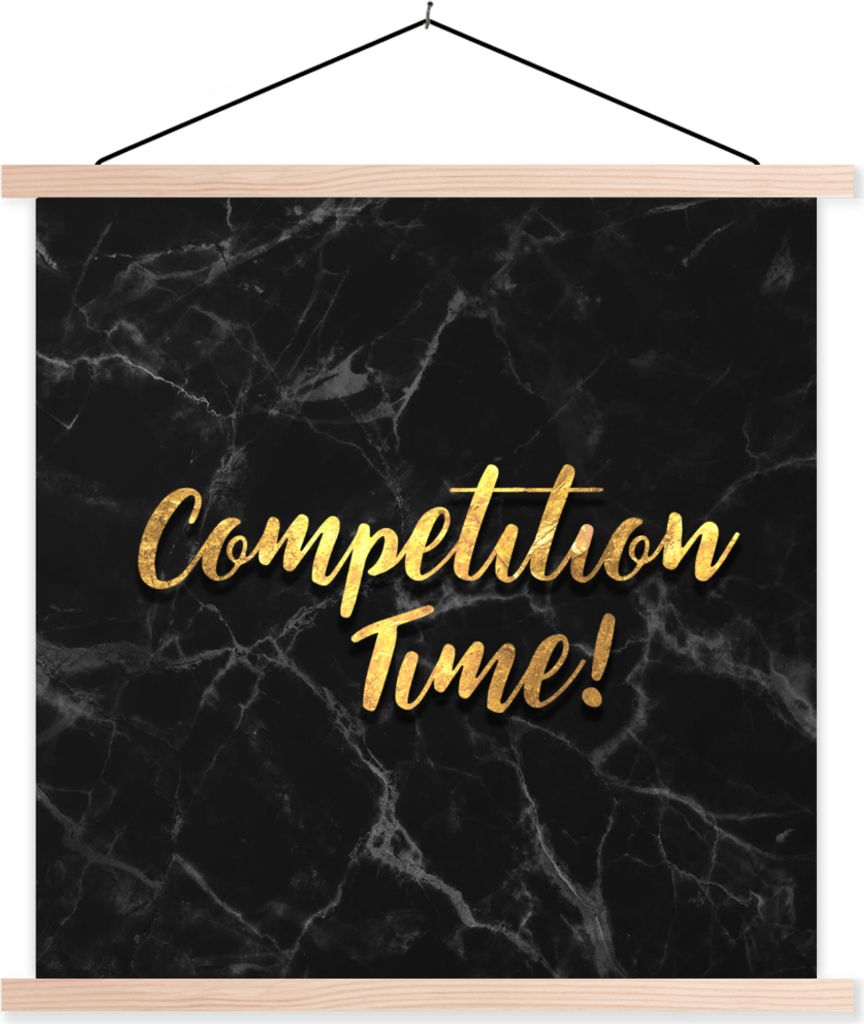 MuchoWow Textilposter Aktion - Gold - Marmor 40x40 cm mit holzfarbenen Rahmen - Posterleiste