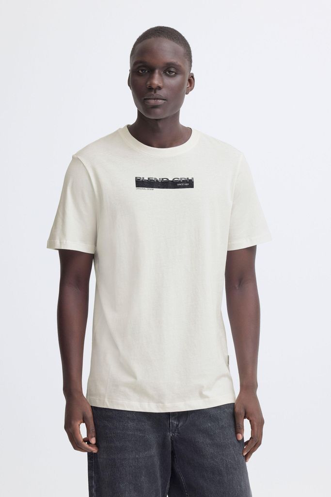 Blend BHKEMUEL Herren T-Shirt Kurzarm Shirt 100% Baumwolle Regular Fit