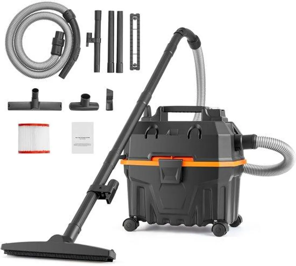 Aspirateur puissant et léger 15L lot de 5 noir pour tapis et sols durs