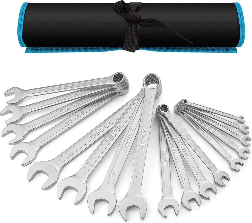 Clés mixtes en acier chrome-vanadium DIN 3113 - Coffret de 17 pièces