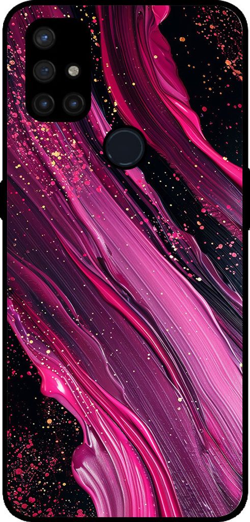 Smartphonica Telefon Fall Fit für OnePlus Nord N10 5G mit Marmor Druck - TPU zurück Abdeckung Fall Marmor Design - lila rosa
