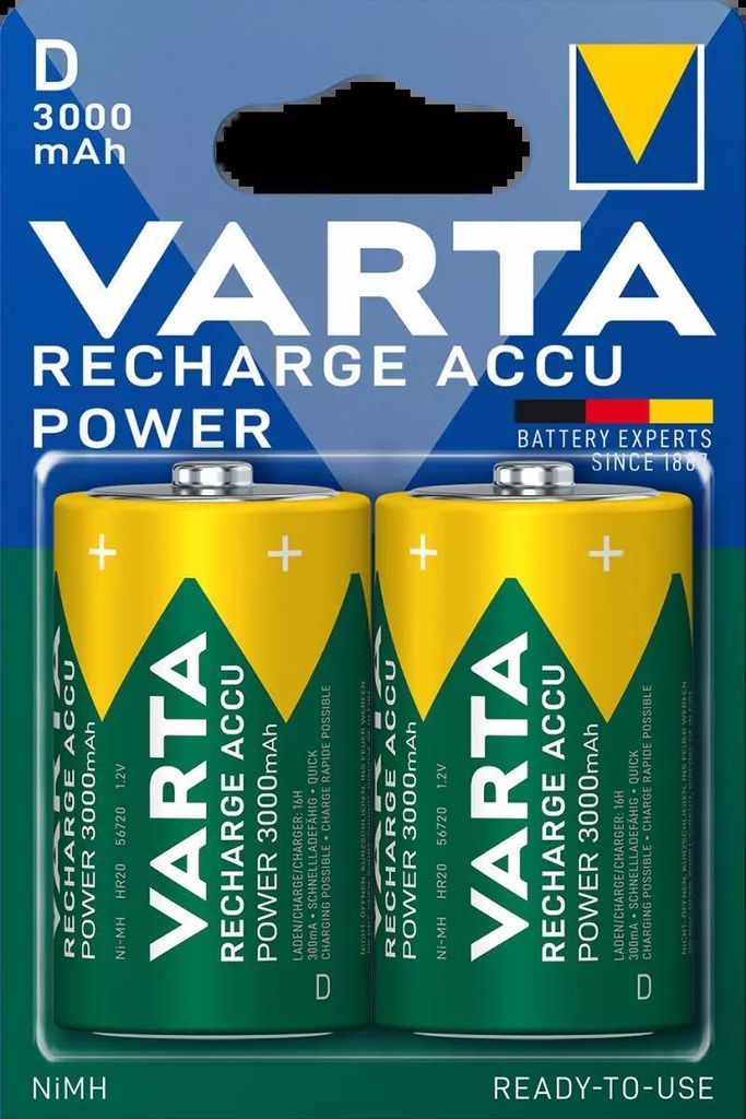Varta 56720 101 412, Bateria do ponownego naładowania, D, Zdjęcie produktu 