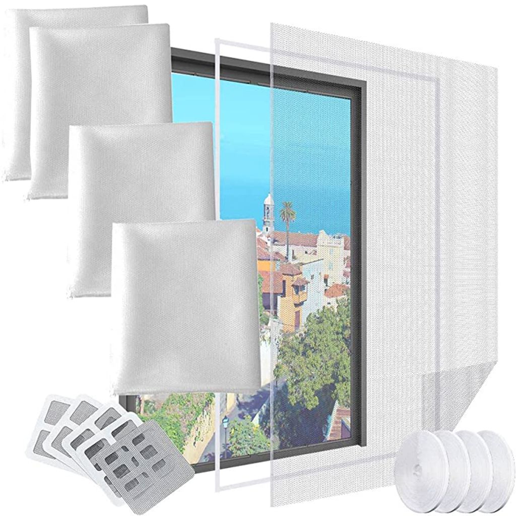 Fliegengitter Fenster Magnet, 80 x 130 cm Moskitonetz für Fenster