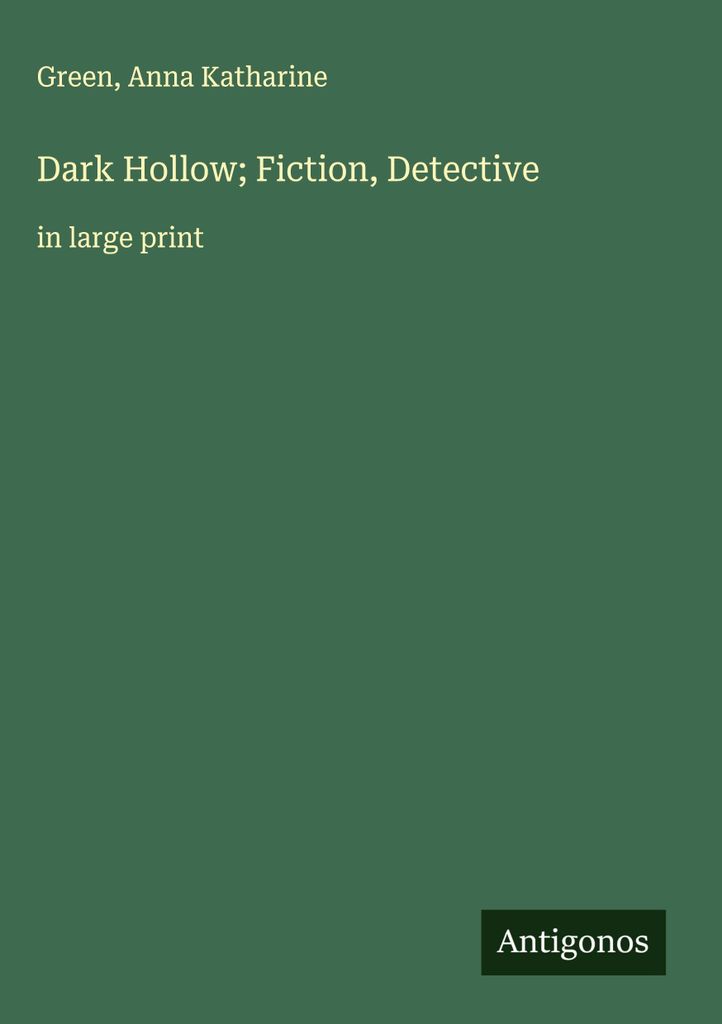 Dark Hollow Fiction, Kriminalroman