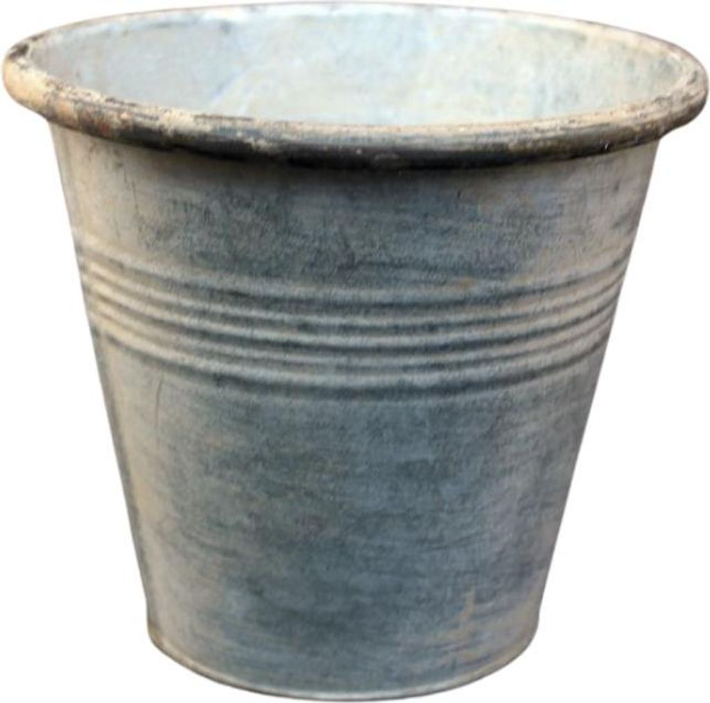 Blumentopf Zink Streifen M