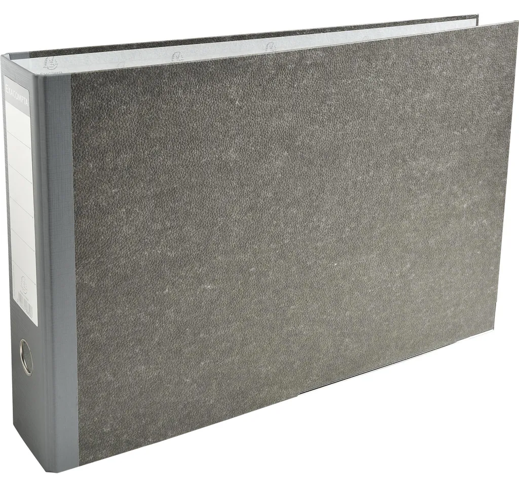 Exacompta 53810E Lot de 4 Classeurs à Levier A3 Dos 80mm Marbre Gris