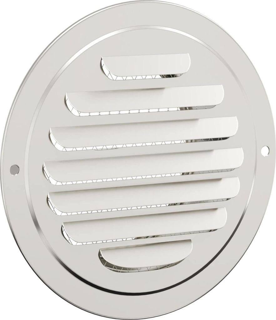 vidaXL Lüftungsgitter 4 pcs Silber 80 mm Edelstahl Produktbild 