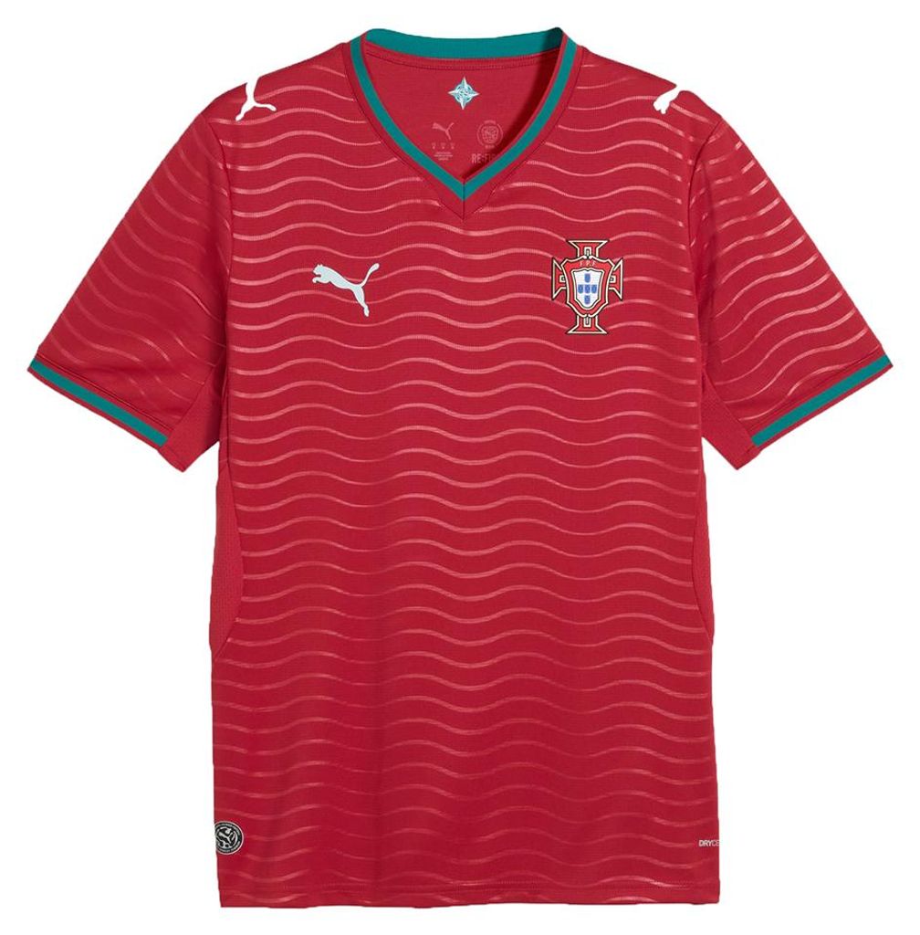 PUMA Portugal 2026 Home Jersey, Erwachsener, Männlich, Grün, Rot, Trikot, Einfarbig, Fußball