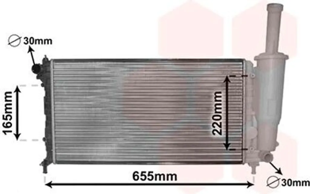 Radiateur moteur VAN WEZEL 17002218 en aluminium robuste - FIAT PUNTO
