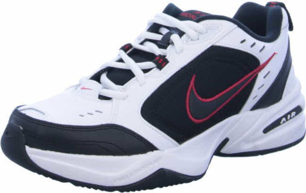 A single Nike Air Monarch IV sneaker is shown from a side angle against a white background.