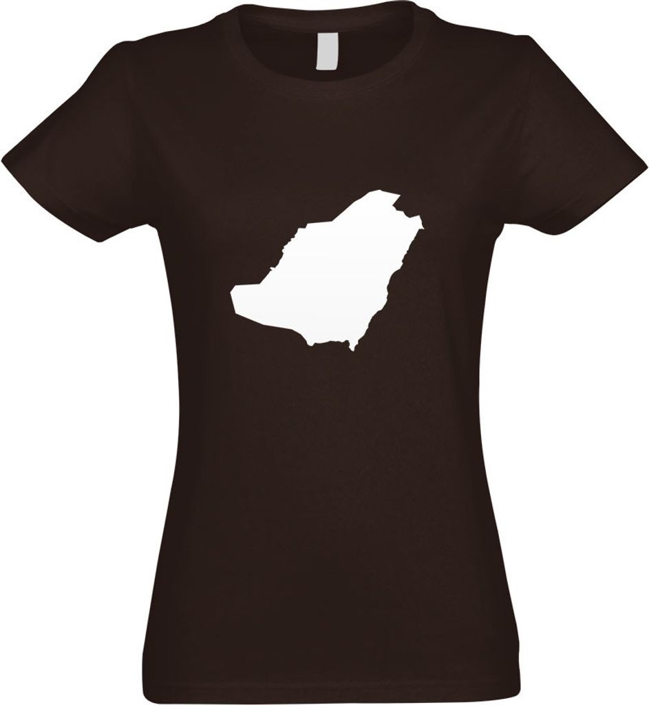 Kiwistar - T-Shirt tailliert - Damen - Chocolate - Saudi-Arabien Umriss Kontur - mit Motiv Bedruckt - Funshirt Design - Sport - Freizeit - Damen - M