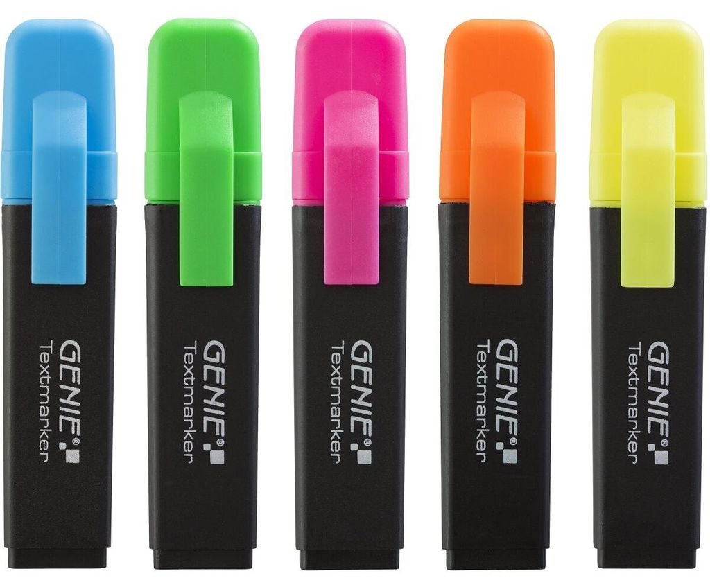 GENIE Textmarker 5-Farben 5 Stk. Produktbild 
